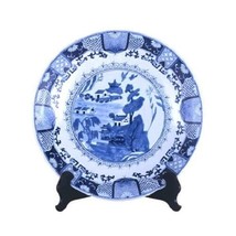 Beautiful Blue and White Porcelain Chinese Blue Willow Plate 16&quot; Diameter - £182.99 GBP