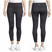 Athlux Performance Ankle Leggings w/ Pockets, Gray Animal Leopard Print ... - £11.80 GBP