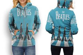The Beatles Abbey Road   All Over Print Zipper Hoodie for Women - £21.93 GBP