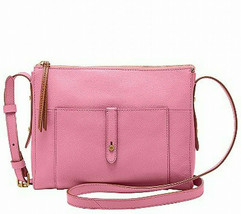 R Fossil Jenna TZ Crossbody Shoulder Bag Wild Rose Leather SHB1970671 NWT FS - £59.13 GBP