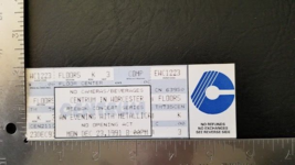 Metallica - Vintage Dec 23 1991 Worchester, Mass Mint Whole Concert Ticket Last - £24.78 GBP