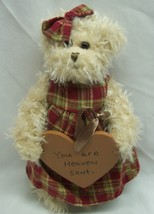 Bearington Girl Teddy Bear W/ Heart &quot;You Are Heaven Sent&quot; Plush Stuffed Animal - £11.87 GBP