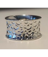 Handcrafted ~ Women&#39;s Size 10 ~ Silver ~ Simple Hammered Concave Wide Ba... - $275.15 MXN