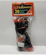 Darice Halloween Orange Indoor 20 Decorative Mini Light Sets Black Wire - £7.65 GBP