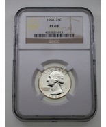 1954 25C Washington Quarter Proof Graded by NGC as PF-68 - $107.79 CAD