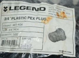 Legend 461 404 Plastic Pex Plug 3/4 Inch Bag of 100 Pieces image 4