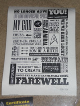 Star Trek Classic Quotes Fine Art Print Limited Edition And Original 35MM Slide! - £24.50 GBP