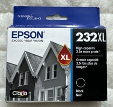 Epson 232XL Black Ink Cartridge T232XL120 Exp 202 Genuine OEM Sealed Retail Box - £28.19 GBP