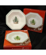 Nikko Christmastime Vegetable Bowls 9&quot; Christmas Tree  Lot of 2  Xmas - $826.52 MXN