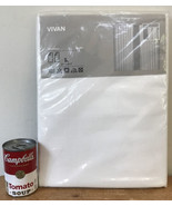 IKEA Vivan Sheer White Cotton Blend Curtains 2 Panels 57&quot; x 98&quot; - £28.37 GBP