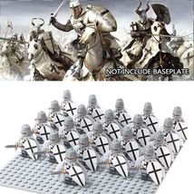 21pcs/set Crusader Army Rome Commander Soldiers Medieval Knights Minifigures Toy - £25.80 GBP