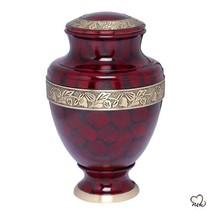 Crimson Marble Brass Cremation Urn - $24.99+
