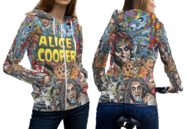 Alice Cooper Musician Unique Full Print Zipper Hoodies For Women - $34.99