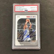 2019-20 NBA Hoops #173 Rudy Gay Signed AUTO 10 PSA Slabbed Spurs - £55.96 GBP