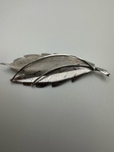 Vintage Sterling Silver Leaf Brooch By DCE 8.2cm - $39.60