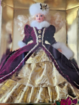 Happy Holidays BARBIE Doll 1996 w/ Red Velvet Dress &amp; Sapphire Eyes, #15646 NEW! - £18.03 GBP