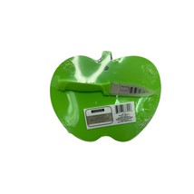 New Cooking Concepts Green Apple Shaped Cutting Board with KNife with Sheath Har - £6.22 GBP