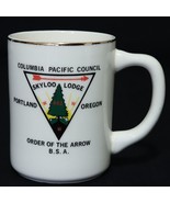 Boy Scouts VTG BSA Ceramic Mug Order of the Arrow, Skyloo Lodge Portland... - $24.97