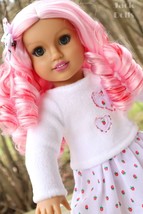 Custom Ooak American Girl Doll Valentina Artist Repaint Wig Swap Pink Red Hair - £232.73 GBP