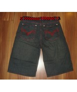 NBN GEAR Jean Shorts Embroidered Pockets Baggy Size 36 with Belt. NWT - $52.67 CAD