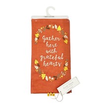 Primitives by Kathy Kitchen Towel 20x26 inch Burnt Orange Gather Here NWT - £7.95 GBP