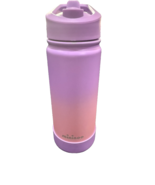 mininoo Kids Water Bottle 16oz Stainless Steel Insulated w Straw in Pink... - $16.81