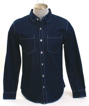 Harley Davidson Slim Fit Blue Denim Long Sleeve Button Front Shirt Men&#39;s... - $99.99