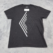 Hey Dude Shirt Mens S Dark Gray Geo Print Short Sleeve Crew Neck Casual Tee - $12.85
