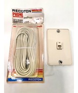 Recoton Vintage 1985 50ft. Phone Modular Extension Cord and Phone Jack F... - £19.94 GBP