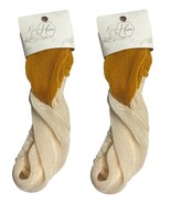 2 Pack Hive And Co. Twist Comfort Elastic Back HeadBand Twist Ivory + Gold - $9.89