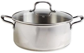 PARINI Signature Series 7 Quart DUTCH OVEN w/ Lid Stainless Steel Kitchen 7.0 Qt - £35.60 GBP