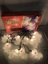 Smiling Ghosts Skeleton Halloween 10 String Light Indoor Outdoor Décor Noma 11’ - £14.58 GBP