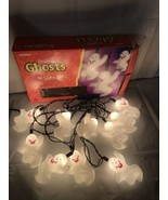 Smiling Ghosts Skeleton Halloween 10 String Light Indoor Outdoor Décor N... - £14.50 GBP