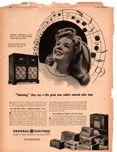 1940&#39;s Frances Langford General electric radios  print ad fc2 - $10.44