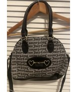 Juicy Couture Satchel Bag signature canvas Black Gray - $24.99