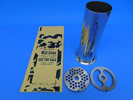 #12 x 2&quot; Meat Grinder Bag Stuffing Tube &amp; Stuffer plate &amp; Burger plate &amp;... - $1,041.59 MXN