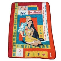 Vintage Disney Pocahontas &amp; John Smith Blanket Twin Size - £116.77 GBP