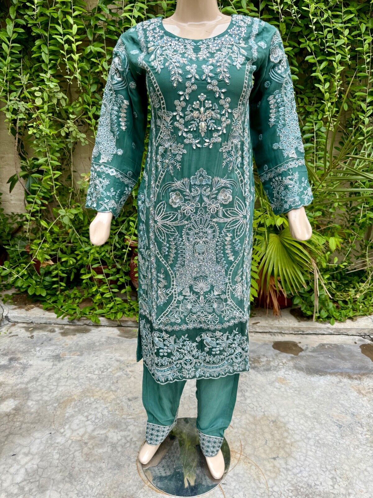 Pakistani Sage Green 3 Pcs Fancy Chiffon and 50 similar items Pakistani Sage Green 3 Pcs Fancy Chiffon and 50 similar items