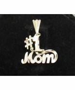 14k Yellow Gold # 1 MOM Pendant Elegant .75&quot; Dainty .8g Michael Anthony Ma - $74.25