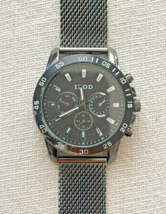IZOD Black w/ Gunmetal Mesh Bracelet Faux Chronograph Men&#39;s Watch (IZO55... - €12,70 EUR