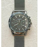 IZOD Black w/ Gunmetal Mesh Bracelet Faux Chronograph Men&#39;s Watch (IZO55... - $14.84