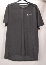 Nike Running Dri-Fit Mens SS Shirt Gray Perforated XL - £19.78 GBP