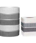2-Piece Gray Bathroom Accessories Set with Waste Basket and Tissue Box C... - $3,028.49 MXN