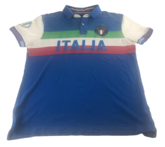 Tommy Hilfiger Men&#39;s Italia Rugby Shirt Retro Italy Tricolor Flag Polo L... - $22.80