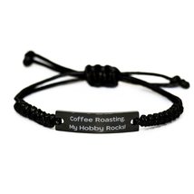 Coffee Roasting. My Hobby! Coffee Roasting Black Rope Bracelet, Beautifu... - £17.55 GBP