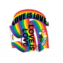 CAUTION TAPE PARTY GAG GIFTS FUN RAINBOW LOVE IS LOVE 100 FT - $257.95 MXN