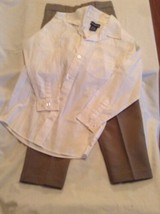 Fathers Day Size 7 George shirt khaki dress suit pants outfit 2 piece set  - $21.59