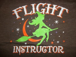 NWT Halloween Witch Flight Instuctor 60-40  Brown Girls L (12-14)  tshir... - $15.83
