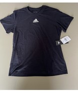 Adidas W Fresh Short Sleeve Regular Fit T Shirt Women’s M Black Black White - $328.18 MXN
