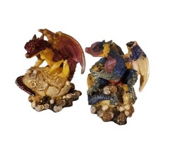 Lot of Two (2) Small Baby Dragon statues/figures Good Condition - £22.67 GBP